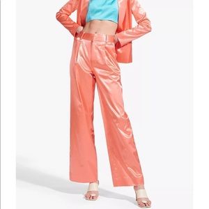 NWT Staud Bruco Pant in coral sateen